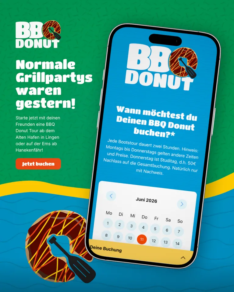 Intuitive Buchungsplattform für den BBQ Donut