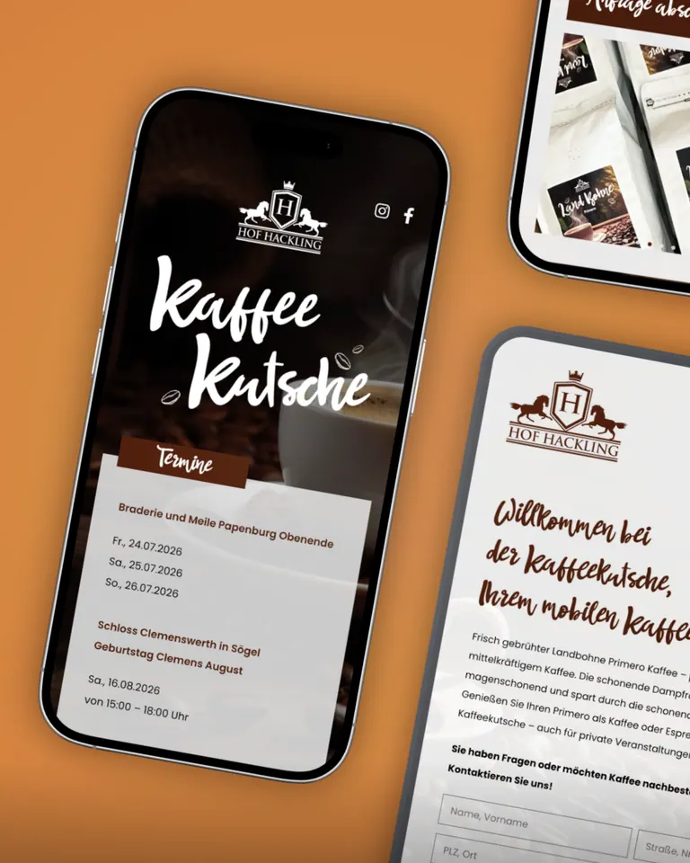 Website für die Kaffee Kutsche