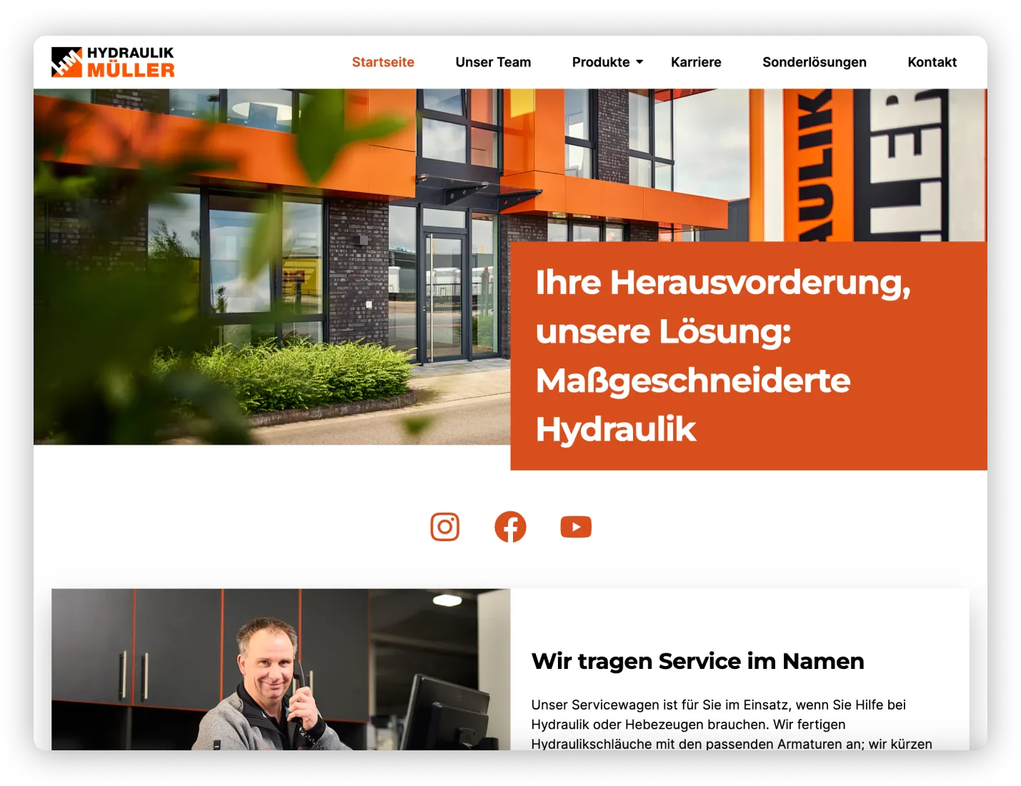 Hydraulik Service Müller Website